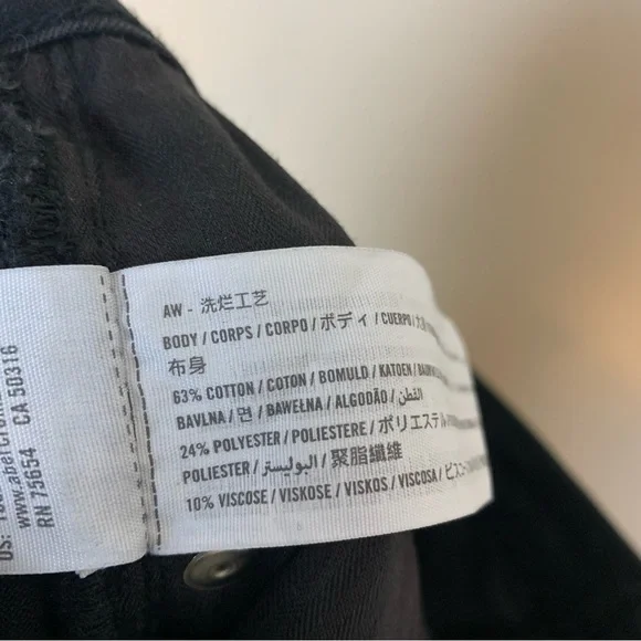 Abercrombie & Fitch Women's High Rise Jeans - Black - Picture 8 of 8